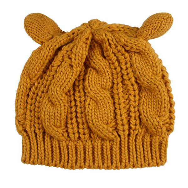 Cat Ear Knitted Beanie Hat - Cat Roar Store
