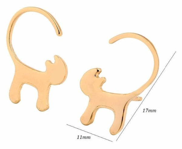Cute Cat Tail Earrings - Silver/Gold/Rose Gold Plated