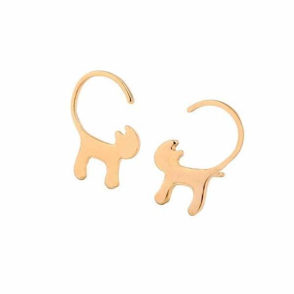 Cute Cat Tail Earrings - Silver/Gold/Rose Gold Plated