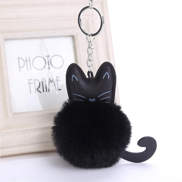 Cute Fur Ball Cat Keychain - Cat Roar Store